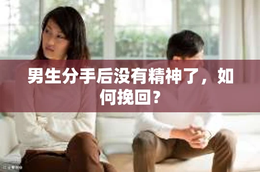 男生分手后没有精神了，如何挽回？