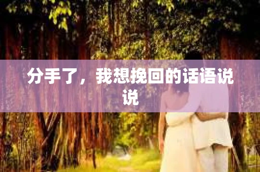 分手了，我想挽回的话语说说