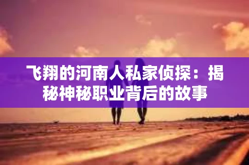 飞翔的河南人私家侦探：揭秘神秘职业背后的故事