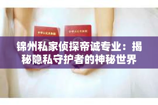 锦州私家侦探帝诚专业：揭秘隐私守护者的神秘世界
