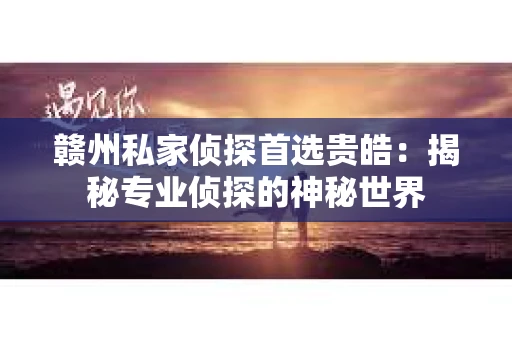 赣州私家侦探首选贵皓：揭秘专业侦探的神秘世界