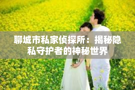 聊城市私家侦探所：揭秘隐私守护者的神秘世界