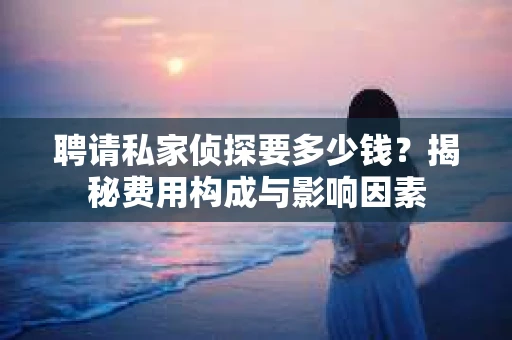聘请私家侦探要多少钱？揭秘费用构成与影响因素